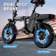 Electric Bike for Adults,14" Folding Adult E Bike with 500W Motor,20 mph,28 Miles Range,Advanced 9-Point Suspension & Dual Disc Brake,Removable Battery,UL 2849 Certified
