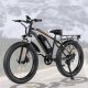 Adult Fat Tire Electric Bike 1500W Peak Motor - 48V 15Ah Fast Electric Mountain Bike, 28MPH & 60 Miles Long Range Ebike, 26" All Terrain E-Bike for Men Women with Lockable Suspension & 7 Speed Gears