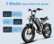 HAPPYRUN Electric Bike,1500W/2000W,48V,18Ah E Bikes for Adults Electric 60+ Mile 32MPH Top Speed Electric Motorcycle All Terrain Fat Tire Electric Dirt Bike G50