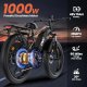 Adult Fat Tire Electric Bike 1500W Peak Motor - 48V 15Ah Fast Electric Mountain Bike, 28MPH & 60 Miles Long Range Ebike, 26" All Terrain E-Bike for Men Women with Lockable Suspension & 7 Speed Gears