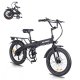 Folding Electric Bike for Adults, 20"×3.0 Fat Tire Electric Bicycle, 374.4Wh Battery Ebike, 20MPH Electric Cargo Bike with LCD Color Display & 6 Speed Gears (Fits for 5'0"+)
