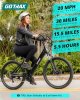 Gotrax Dolphin 26" Electric Bike, Max Range 30Miles(Pedal-assist1) & 20Mph Power by Peak 500W, 5 Pedal-Assist Levels & Front Suspension, 7-Speed&Boost Mode, City E-Bike for Adult, Step-Thru Bicycle