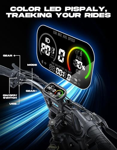 Electric Bike for Adults e300,1000W Peak Motor ebikes,48V/15.6AH 30-50 Miles Electric Dirt Bike,16” Fat Tire e Bike for Mountains, Snow, Sand, Road，28MPH Bicicleta elctrica para adultos，ebike